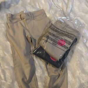 Kids UNIFORM FOR SCHOOL PANTS BEIGE AND NAVY PANTS STRETCH